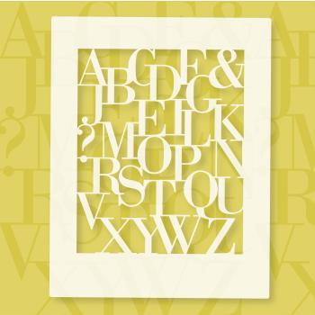 Preview: MüllerinArt Schablone "Type - Alphabet"