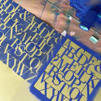 Preview: druck schablone beispiel ranken grün