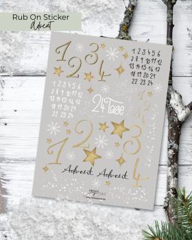 Rub on Sticker "Advent"