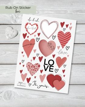 Rub on Sticker "love"