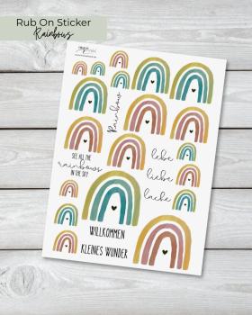 Rub on Sticker "rainbows"