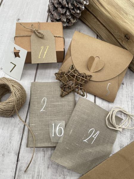 Adventskalender Zahlen - Plott für Heißtransfer