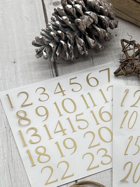 Adventskalender Zahlen - Plott für Heißtransfer