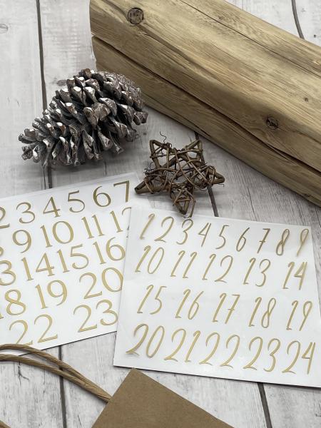 Adventskalender Zahlen - Plott für Heißtransfer