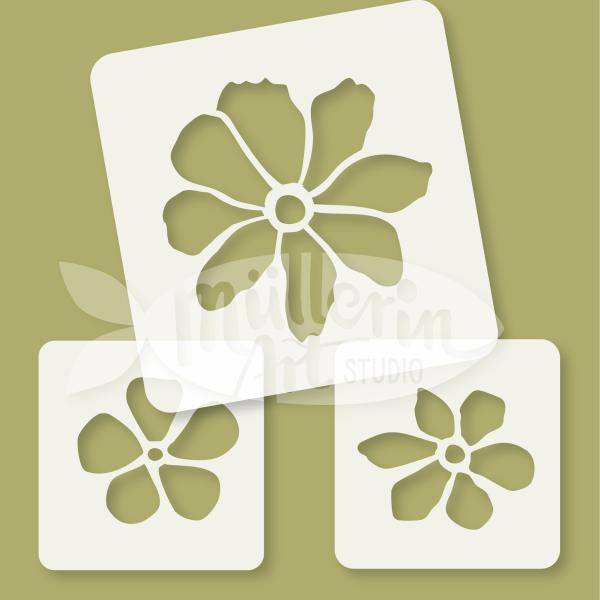 3er Set aus Einzelmotiven Sommerblume