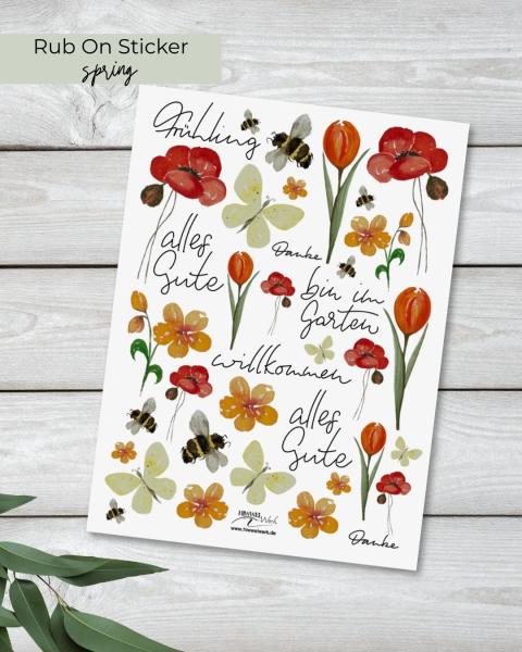 Rub on Sticker "Spring"