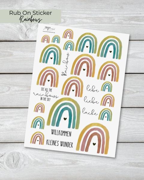 Rub on Sticker "rainbows"